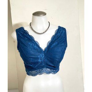 NWOT.Secret treasures.Women lace bra,‎ blue color size 1X